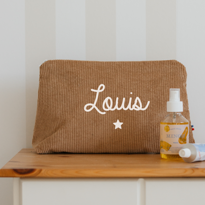Trousse personnalisée velours côtelé