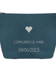 Pochette en coton personnalisée - Modèle Baptême Communion