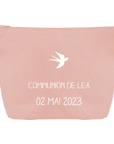 Pochette en coton personnalisée - Modèle Baptême Communion