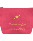 Pochette en coton personnalisée - Modèle Baptême Communion