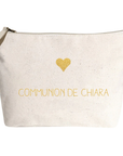 Pochette en coton personnalisée - Modèle Baptême Communion