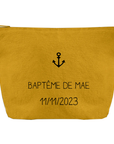 Pochette en coton personnalisée - Modèle Baptême Communion