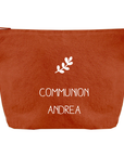 Pochette en coton personnalisée - Modèle Baptême Communion