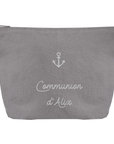 Pochette en coton personnalisée - Modèle Baptême Communion