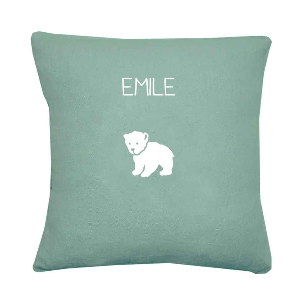 Coussin en lin enfant personnalisé