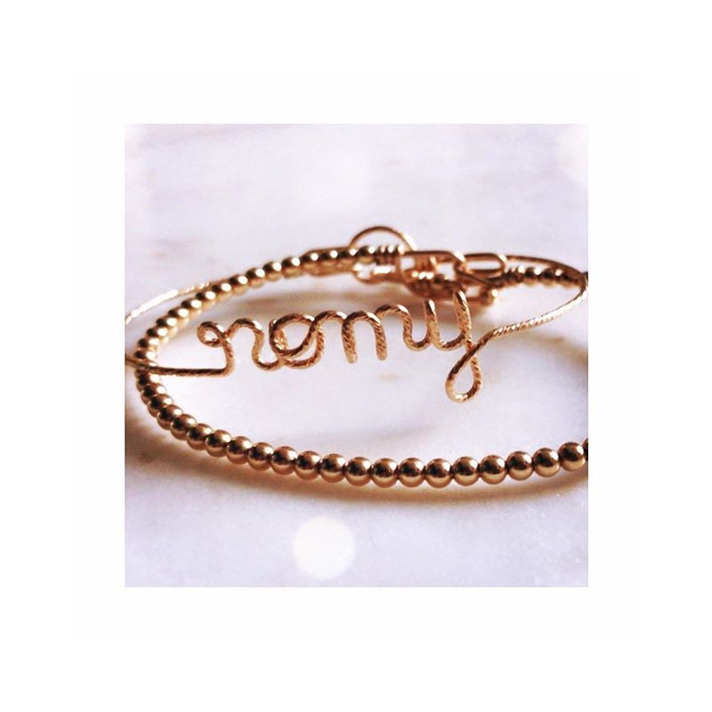 Personalized bracelet - Word on sparkle bangle