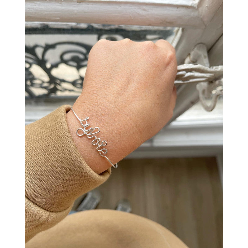 Personalized bracelet - Word on bangle