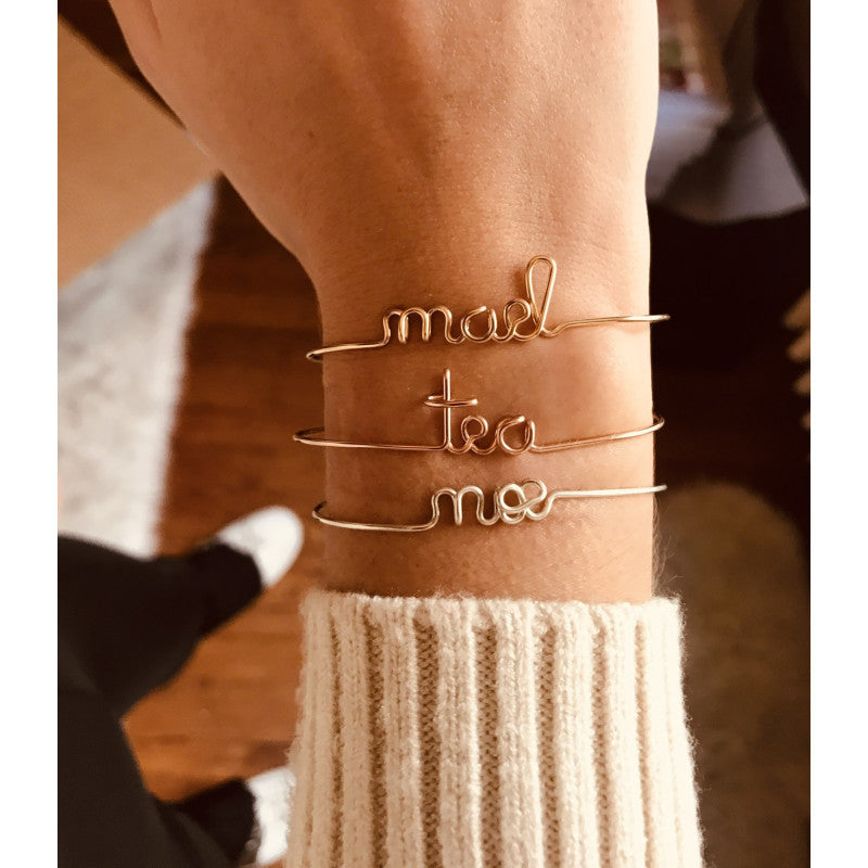 Personalized bracelet - Word on bangle