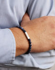 Bracelet homme personnalisé - Perles Sodalites