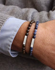 Bracelet homme personnalisé - Perles Sodalites