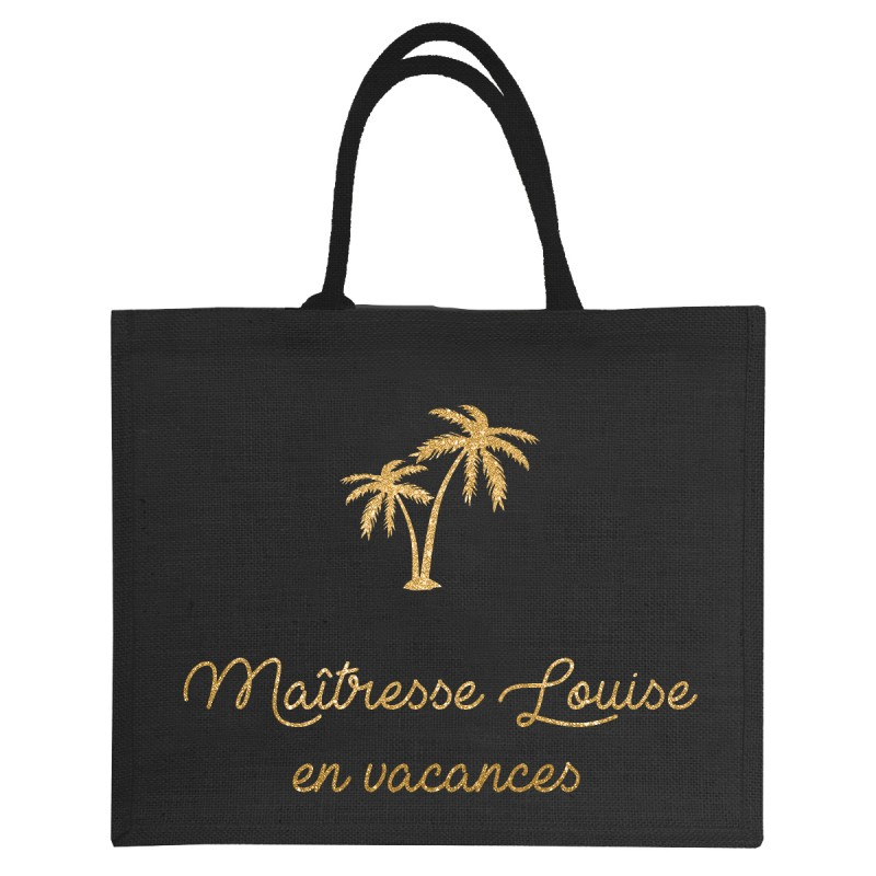 Cabas de plage personnalisé - Cadeau maîtresse