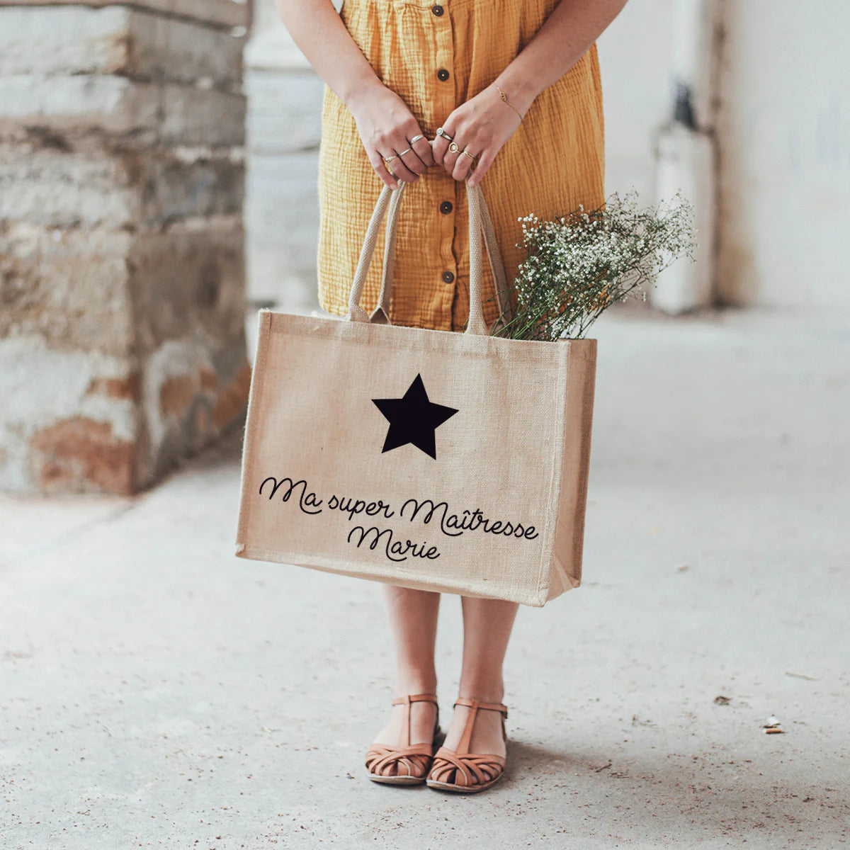 Cabas de plage personnalisé - Cadeau maîtresse