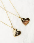 Personalized child necklace - Heart - Silver-Gold plated