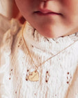 Personalized child necklace - Heart - Silver-Gold plated