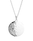 Collier personnalisé - Pendentif médaille martelée - Argent ou Plaqué Or