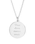 Collier personnalisé - Pendentif médaille martelée - Argent ou Plaqué Or