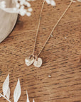 Personalized necklace - Mini heart charm - Silver-Gold plated