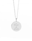 Personalized necklace - Hammered medal pendant - Silver-Gold plated