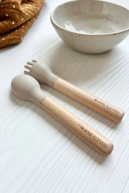 Cuillère bébé en bois personnalisée avec prénom
