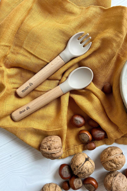 Cuillère bébé en bois personnalisée avec prénom