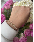 Personalized bracelet - Word on beaded bangle