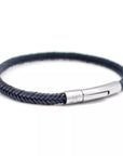 Personalized Men's Bracelet - Royal Blue Braided