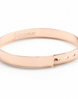 Duo of personalized wide bangles - Silver-Gold plated-Rose gold