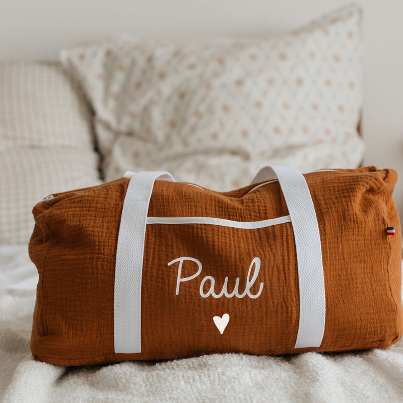 Sac de week-end personnalisé - Double gaze de coton - Cadeau maîtresse