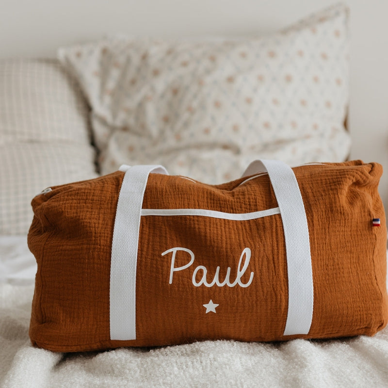 Personalized weekend bag - Linen and cotton