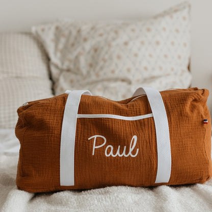 Sac de week-end personnalisé - Double gaze de coton - Cadeau maîtresse