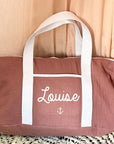 Personalized weekend bag - Linen and cotton