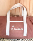 Personalized weekend bag - Linen and cotton