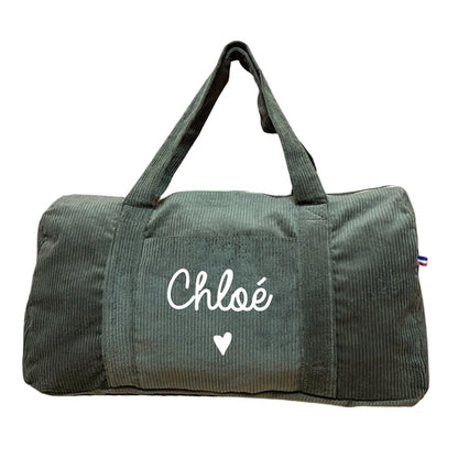 Sac de week-end personnalisé - Velours côtelé
