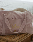 Personalized weekend bag - Linen and cotton