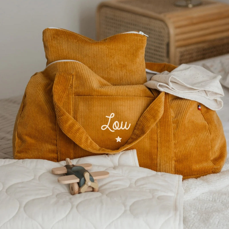 Personalized weekend bag - Linen and cotton