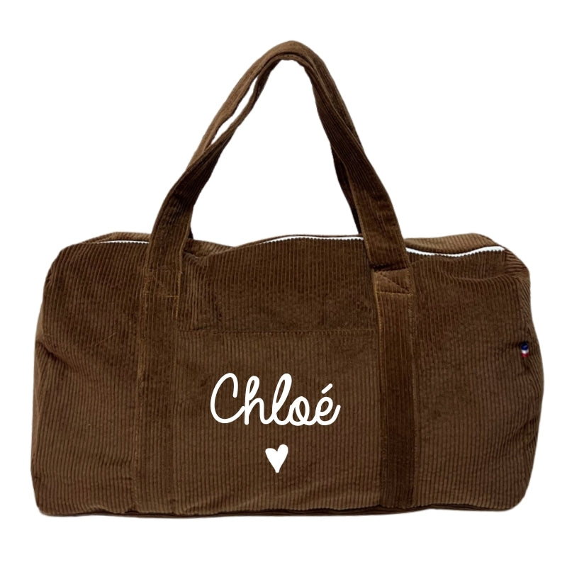 Sac de week-end personnalisé - Velours côtelé