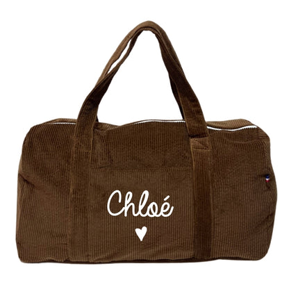 Sac de week-end personnalisé - Velours côtelé