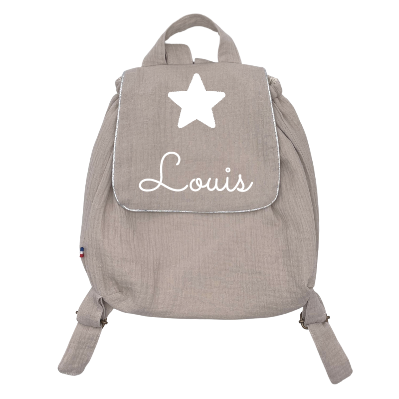 Personalized baby backpack - Cotton gauze model