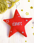 Christmas star - Phosphorescent customization, silver or glittery gold