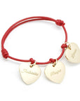 Personalized bracelet - Little Hearts Gold plated