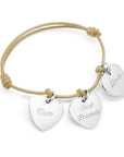 Personalized bracelet - Little Silver Hearts