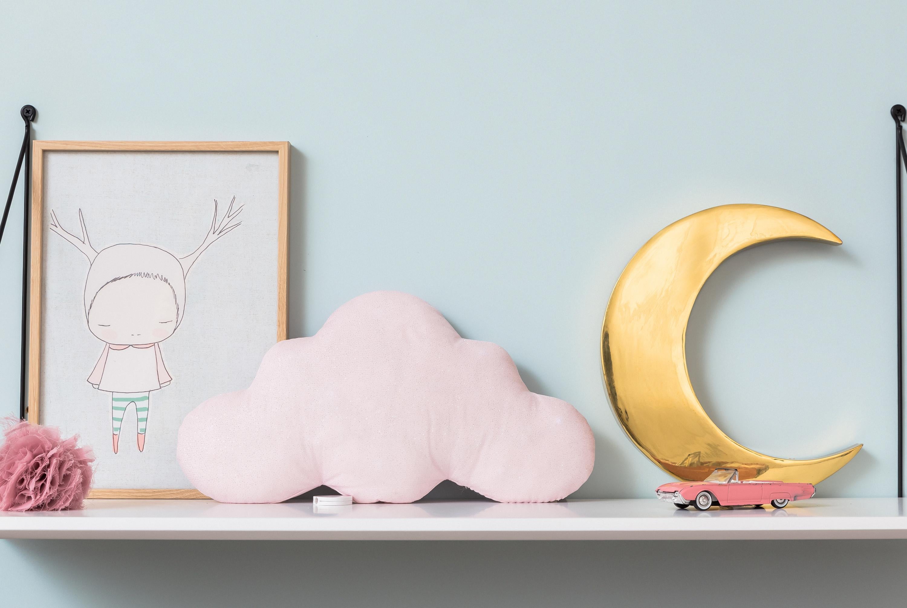 Personalized cloud linen night light with music option