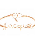 Personalized bracelet - Word on beaded bangle