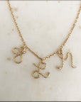 Personalized Necklace - Small Capital Letter on Sparkle Chain