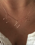 Personalized Necklace - Small Capital Letter on Sparkle Chain