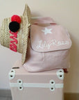 Personalized linen baby backpack