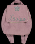 Personalized linen baby backpack