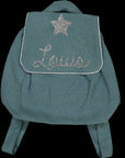 Personalized linen baby backpack