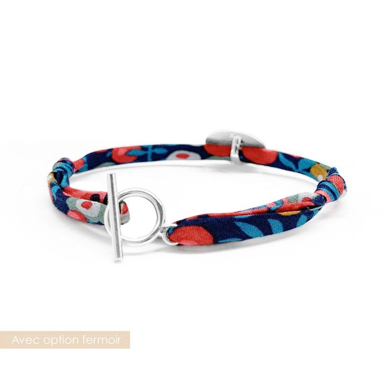 Bracelet personnalisé - Liberty médaille - Argent ou Plaqué or