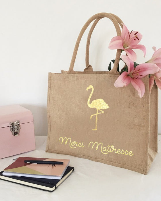 Cabas de plage personnalisé - Cadeau maîtresse